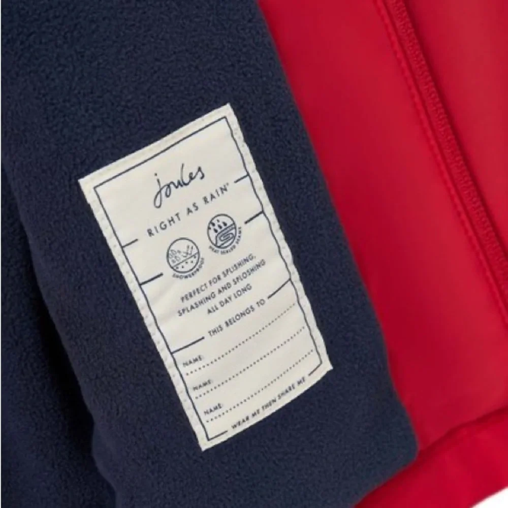 NWT Joules Riverside 🦊 Fox Raincoat Lined - Picture 4 of 5